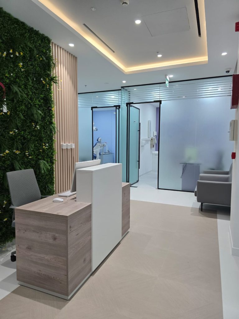 Dentism Reception side view